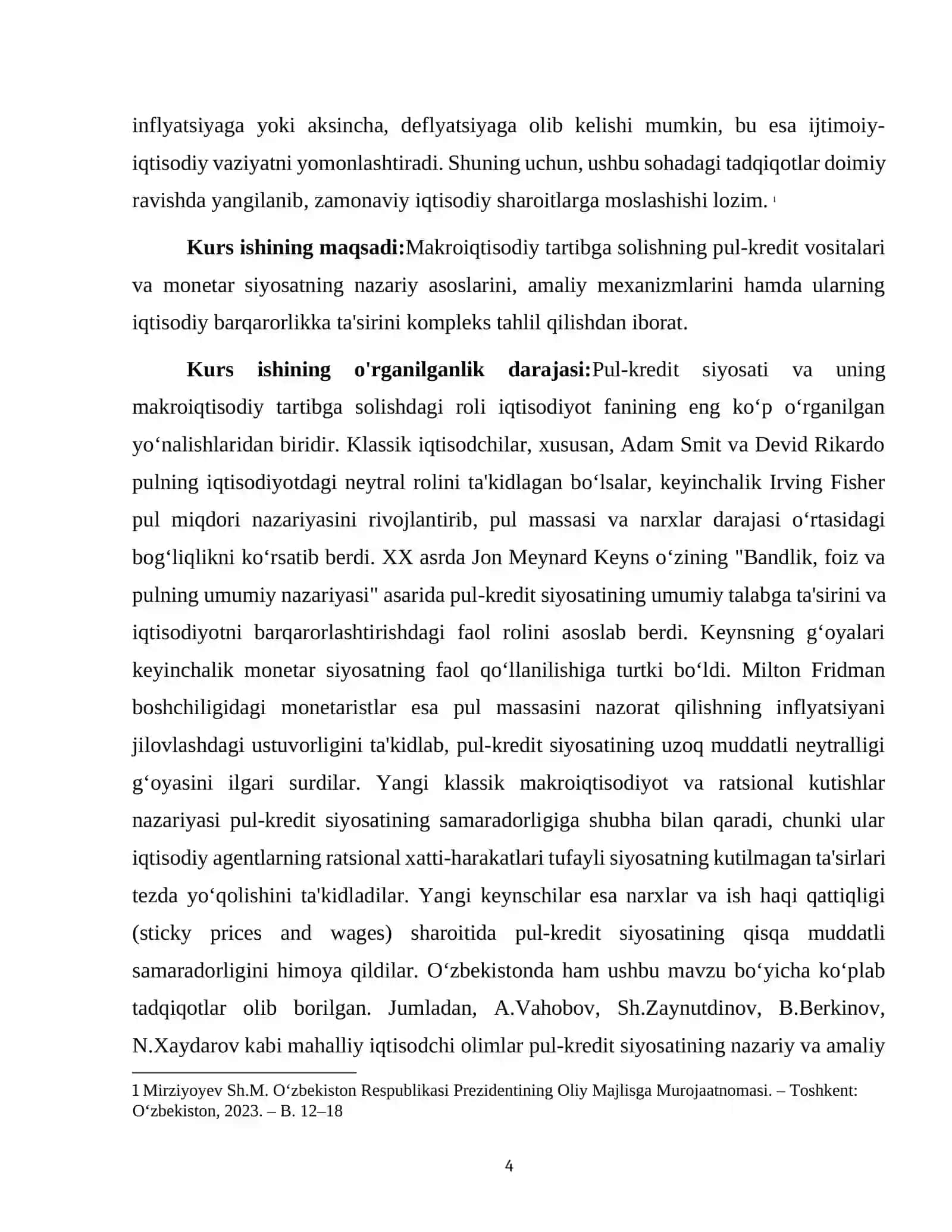 MAKROIQTISODIY TARTIBGA SOLISHNING PUL-KREDIT VOSITALARI VA MONETAR SIYOSAT 4