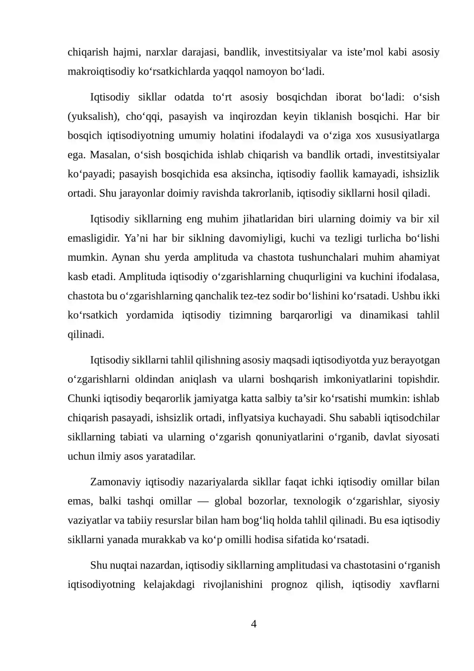 IQTISODIY SIKLLARNING AMPLITUDASI VA CHASTOTASINI TAHLIL QILISH 4