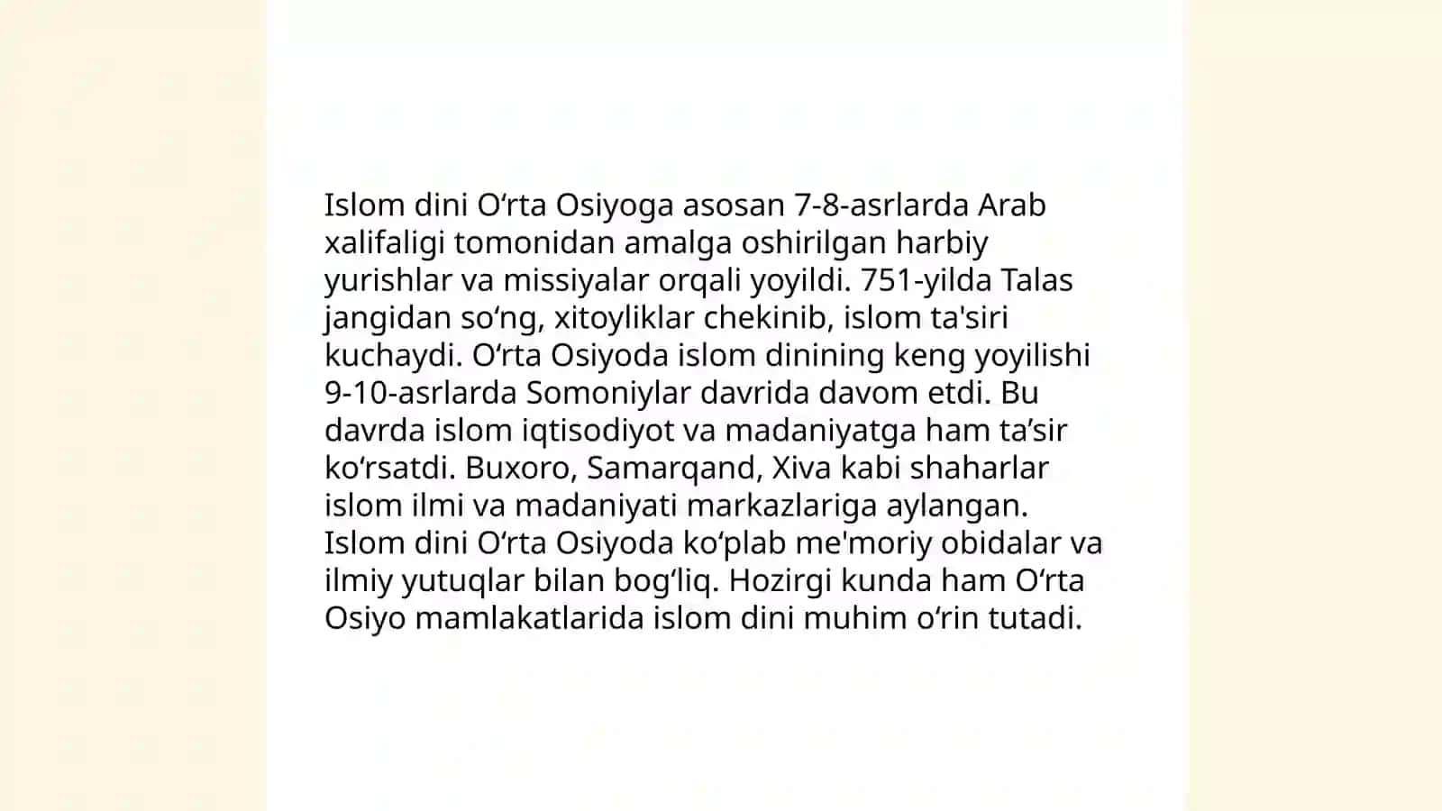 Hanafiy mazhabining O'rta Osiyoga kirib kelishi 4