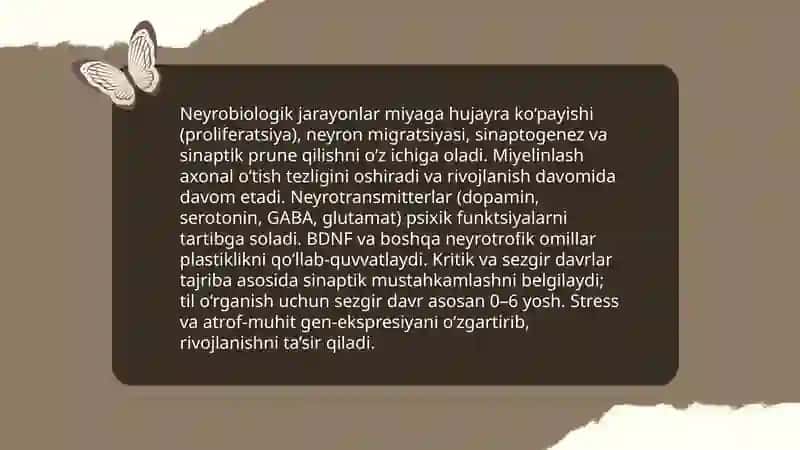 Psixik rivojlanishining biologik va ijtimoiy omillari 4