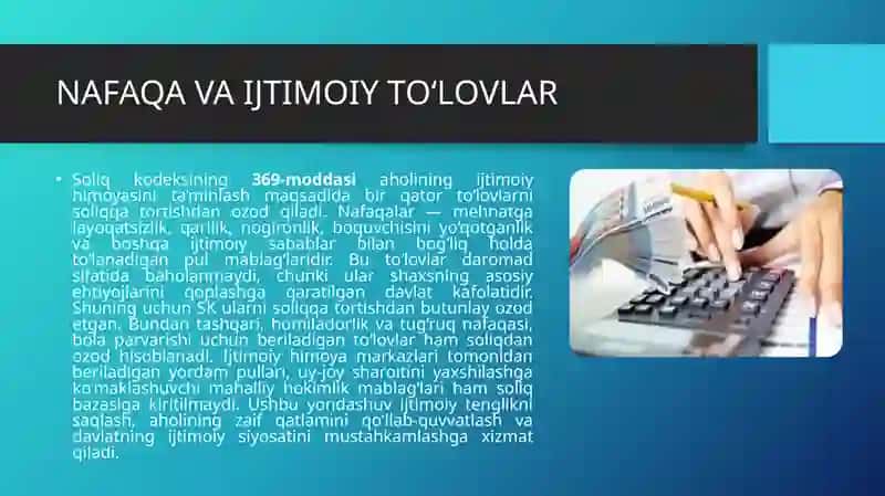 Soliqqa Tortilmaydigan Daromadlar 4