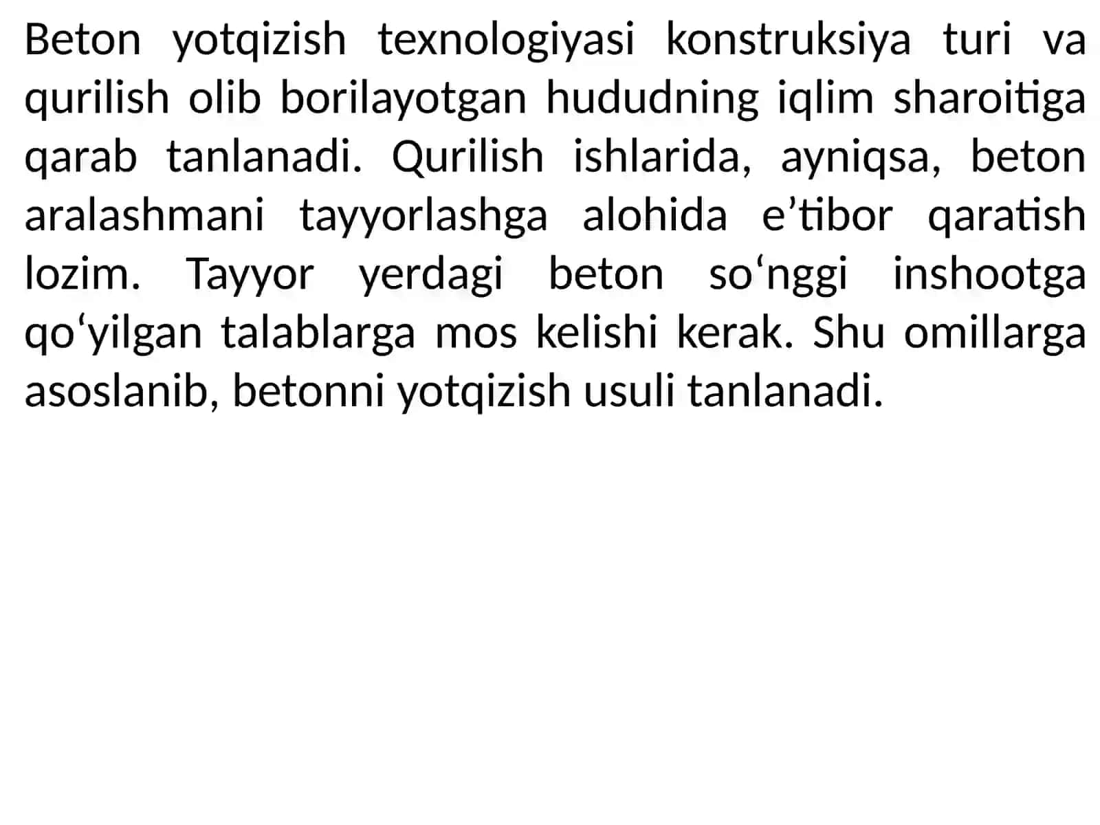 Beton qoplamalarni yo'tqizish texnologiyasi 4
