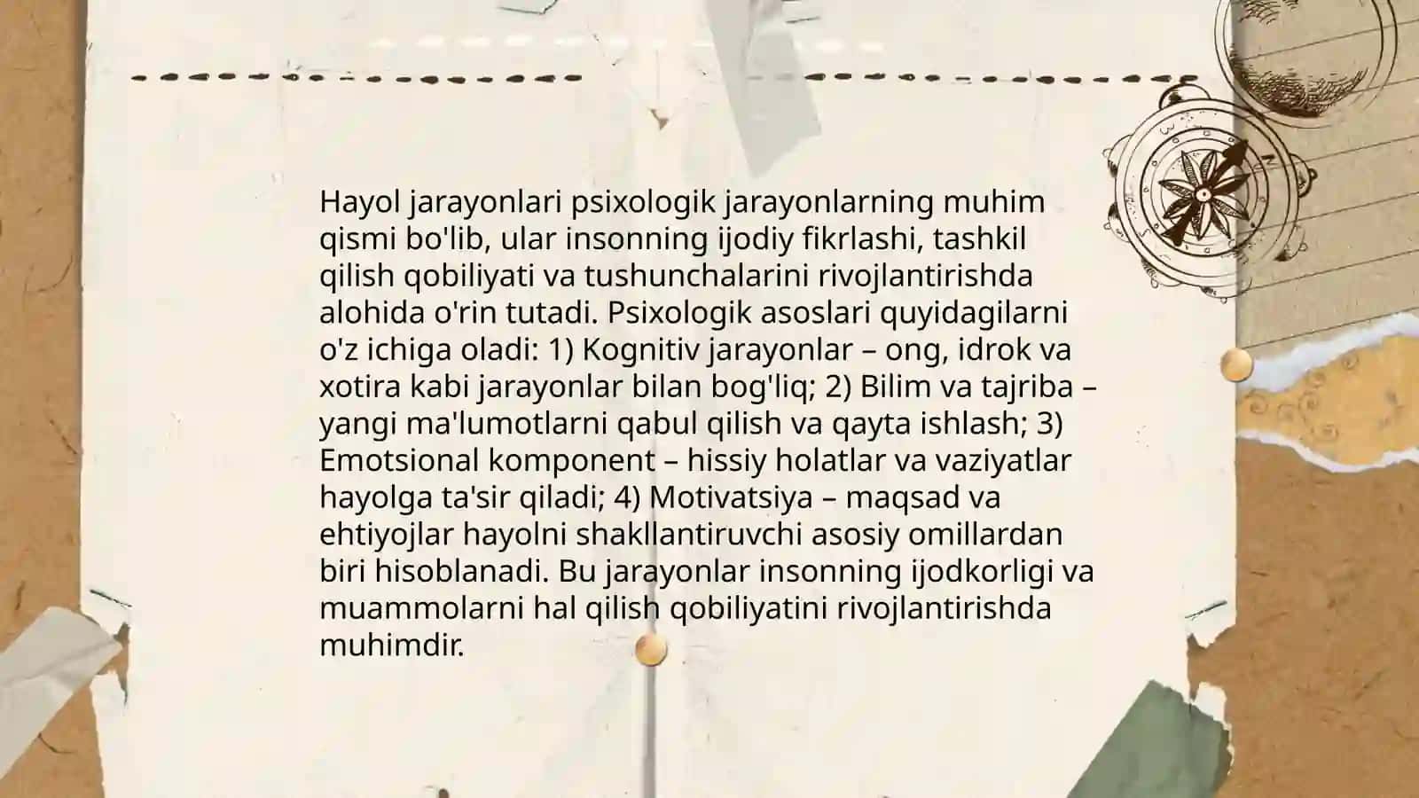 Hayol haqida tushunca hayol jarayonlari va turlari 4