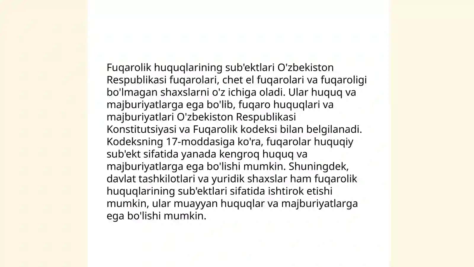 Fuqarolik huquqining umumiy qoidalari 4