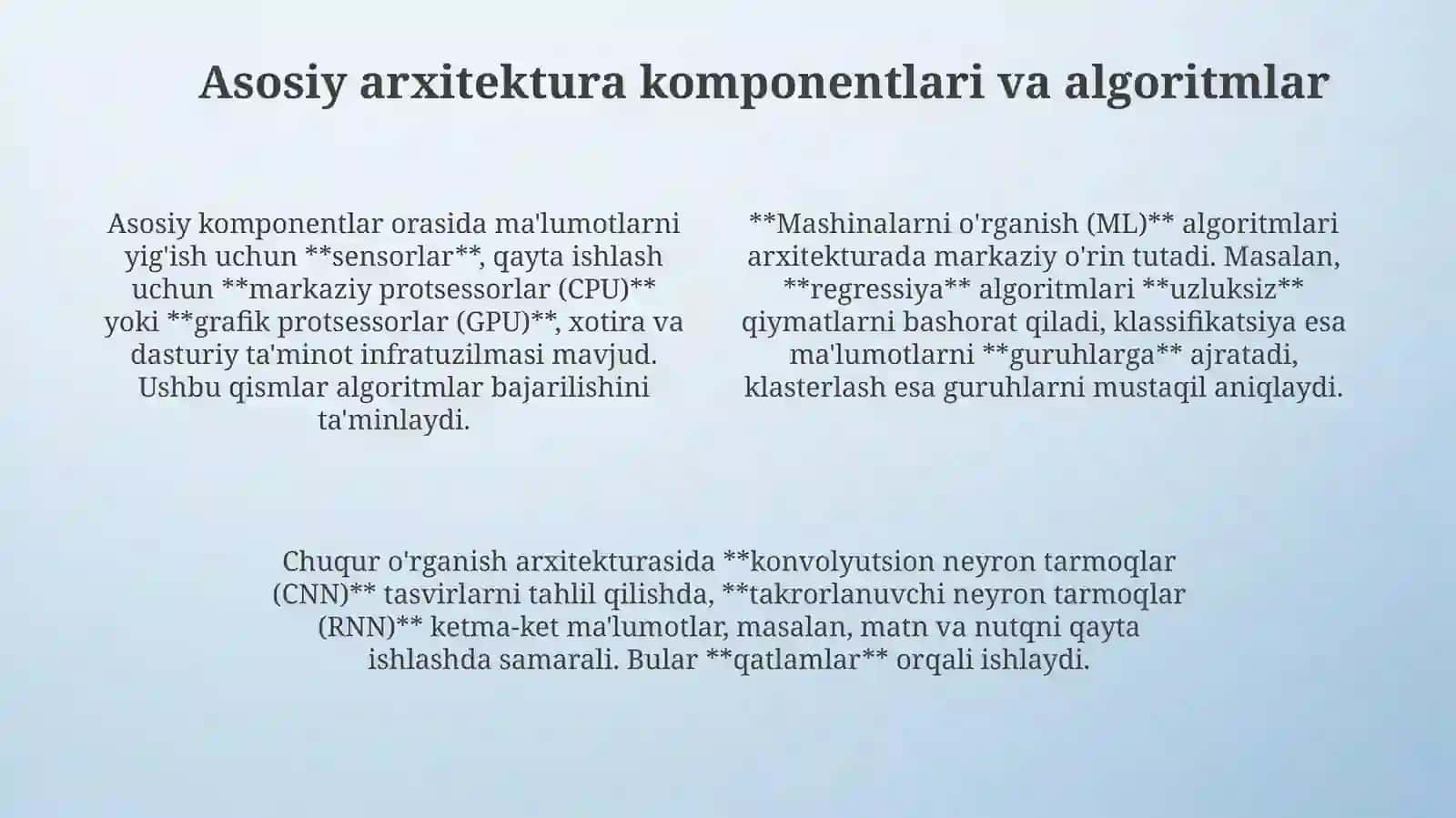 Sun'iy intellekt arxitekturasi: Ta'rif va asosiy tushunchalar 4