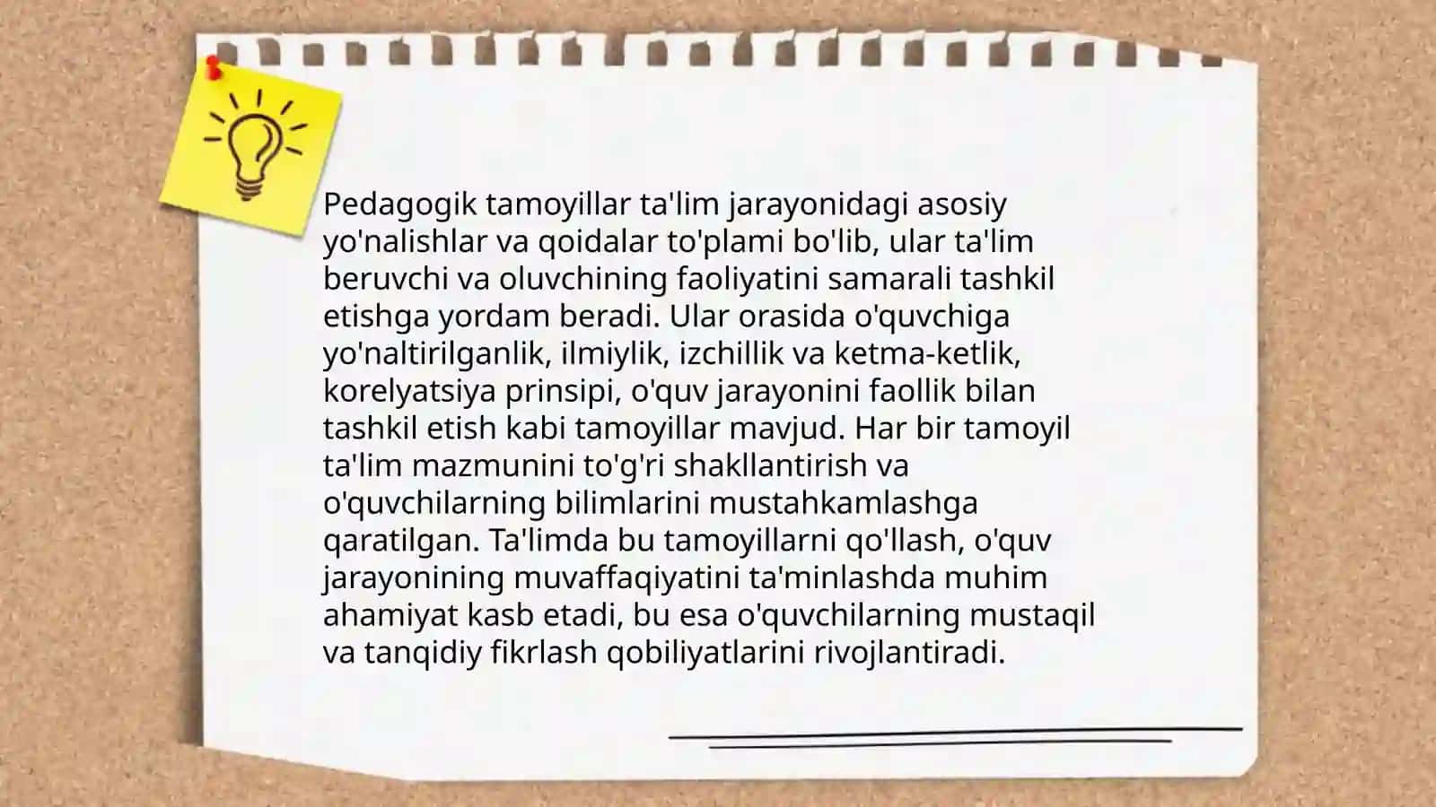 Ta'lim jarayoni qonuniyatlari va tamoillari 4