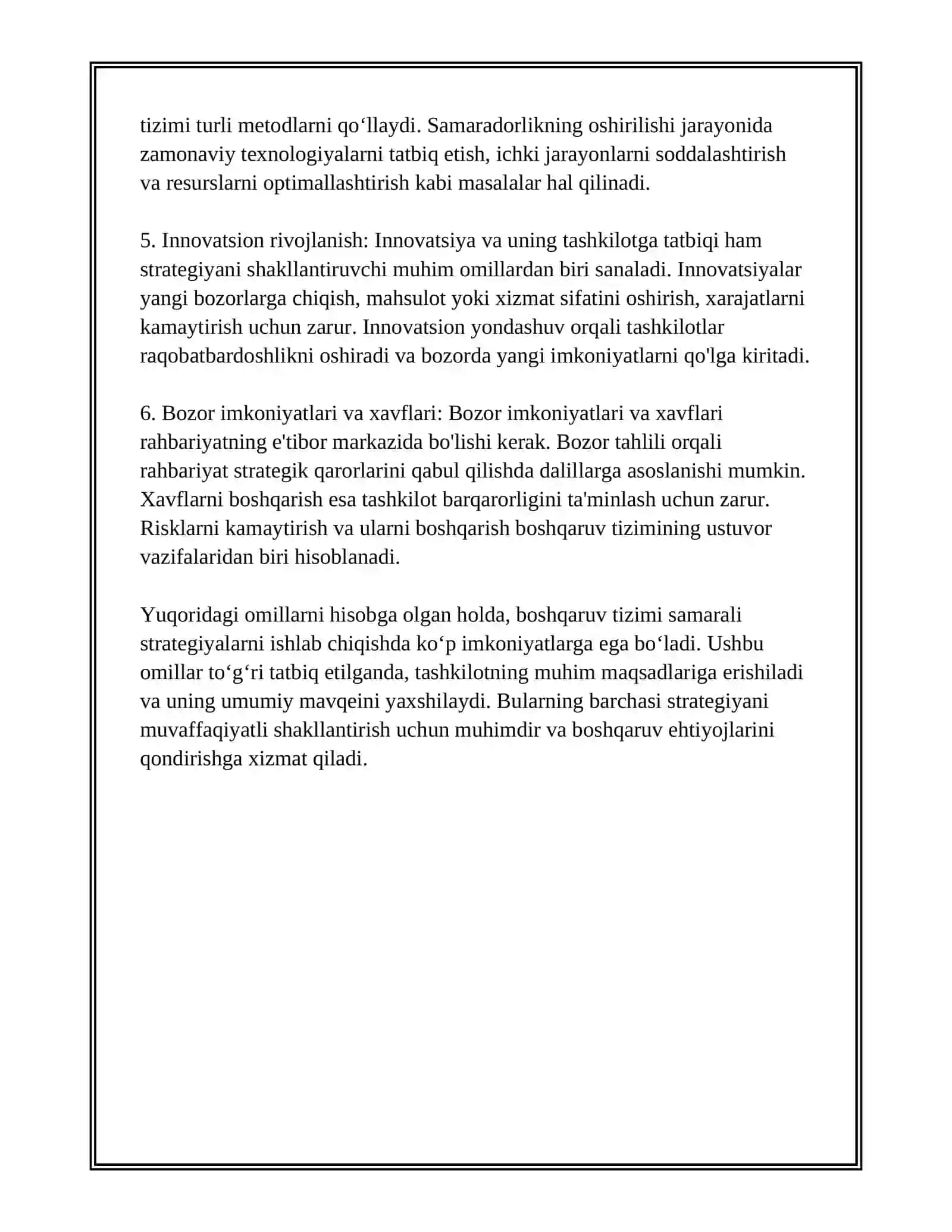 STRATEGIYANI SHAKILLANTIRUVCHI OMILLAR 4