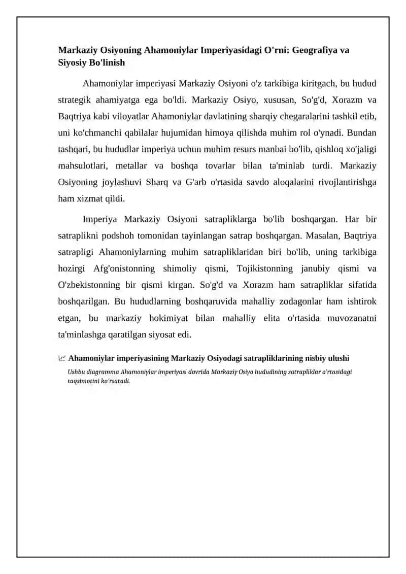 Ahamoniylar Markaziy Osiyosidagi ma'muriy tizim: Umumiy ko'rinish 4