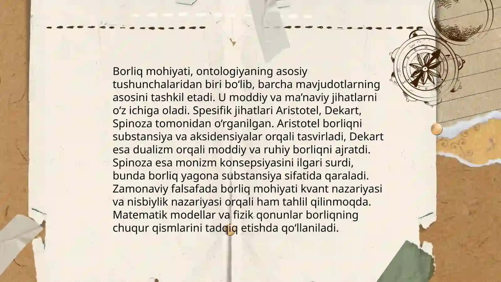 Borliq falsafasi ontalogiya 4