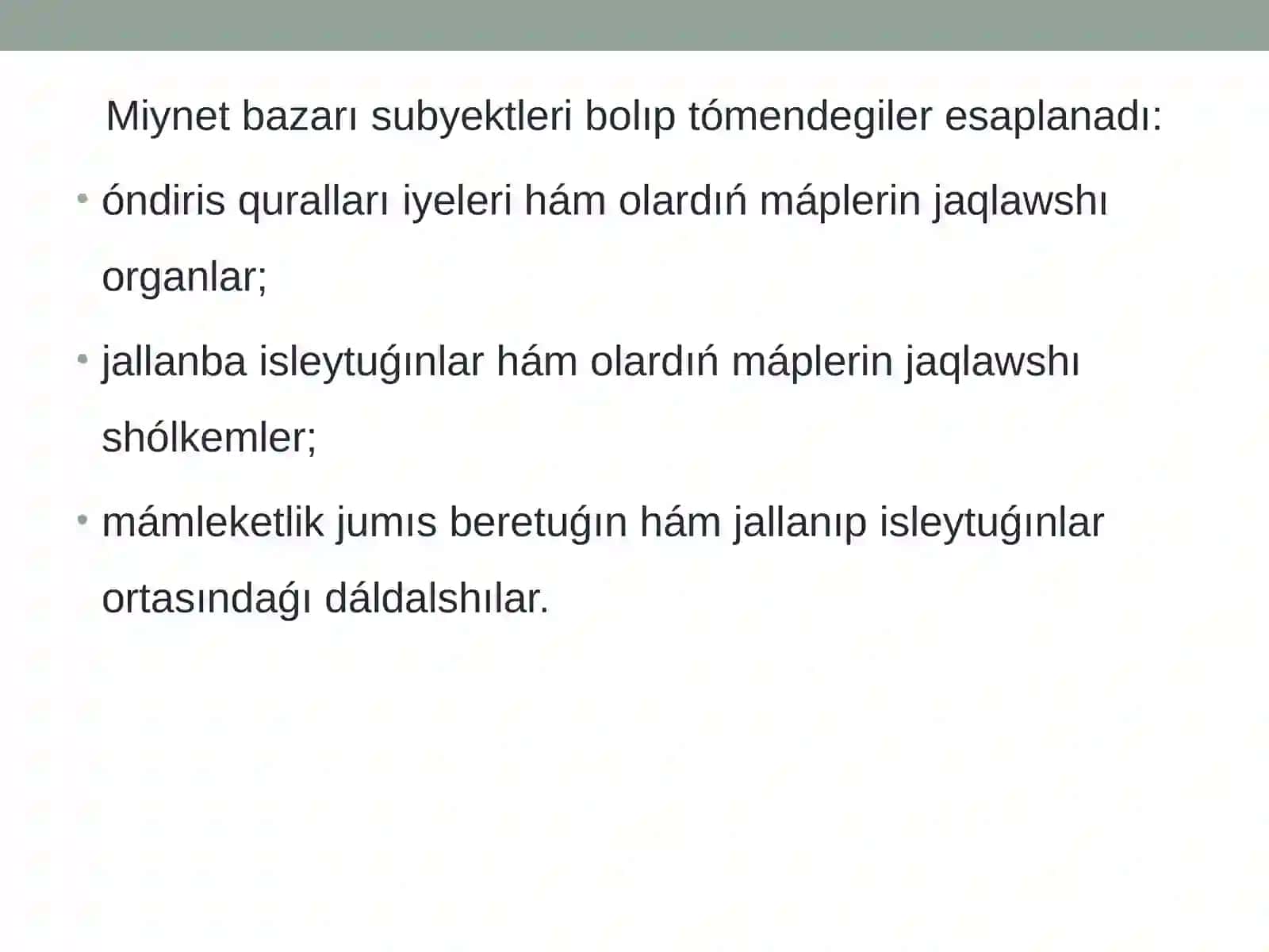 Miynet Bazarí Statistikası 4