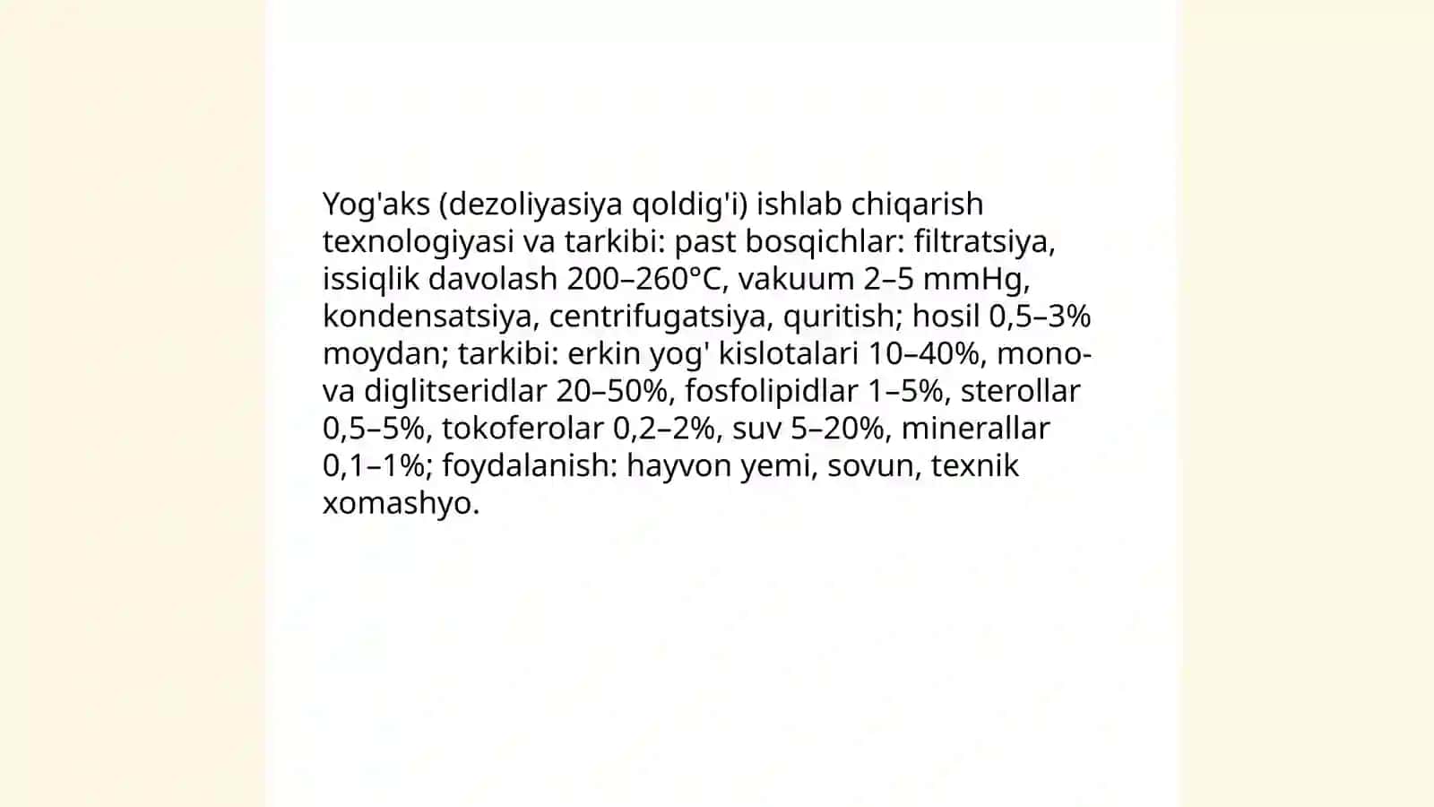 Yog' Moy korxonalarini ikkilamchi maxsulotlari 4