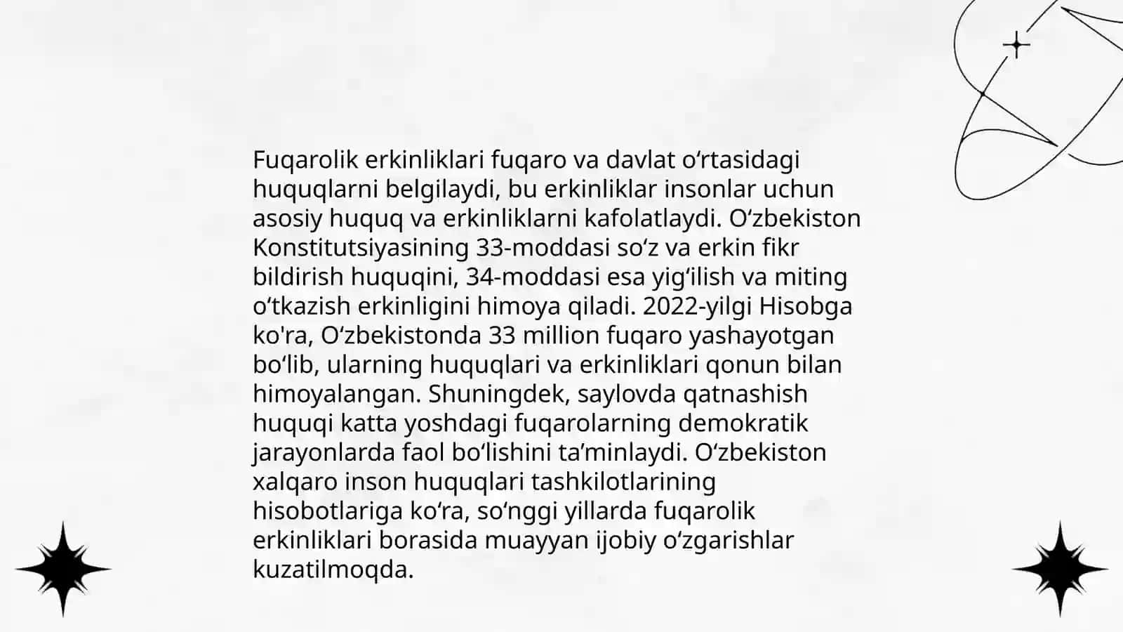 Huquq va Erkinliklarning kafolatlari 4