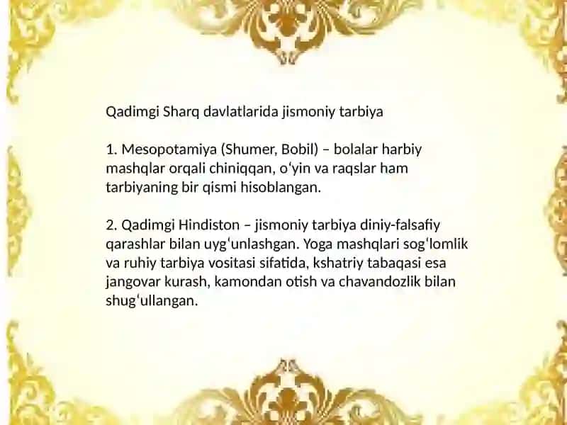 Qadimgi Misr Jismoniy Tarbiya 4