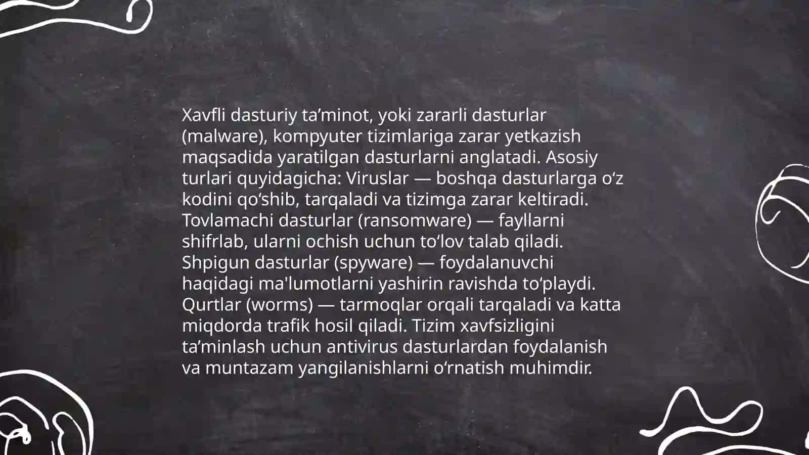 Korxonalarga axborotiy xavf tug‘diradigan viruslar haqida ma’lumot to‘plash 4
