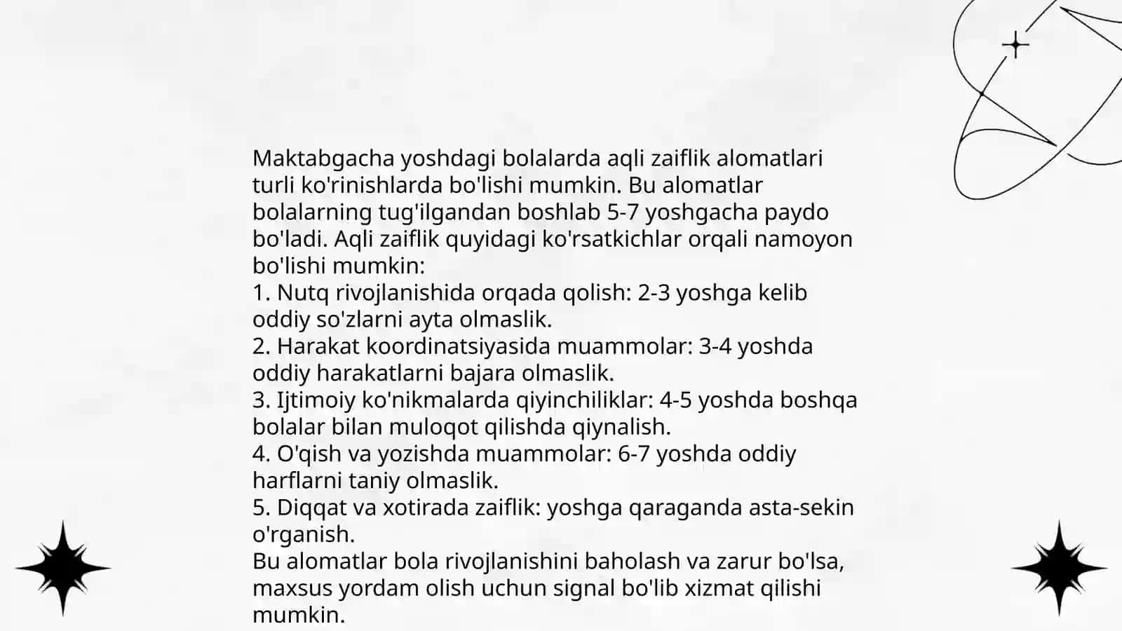 Maktabgacha yoshdagi aqli zaif bolalar 4