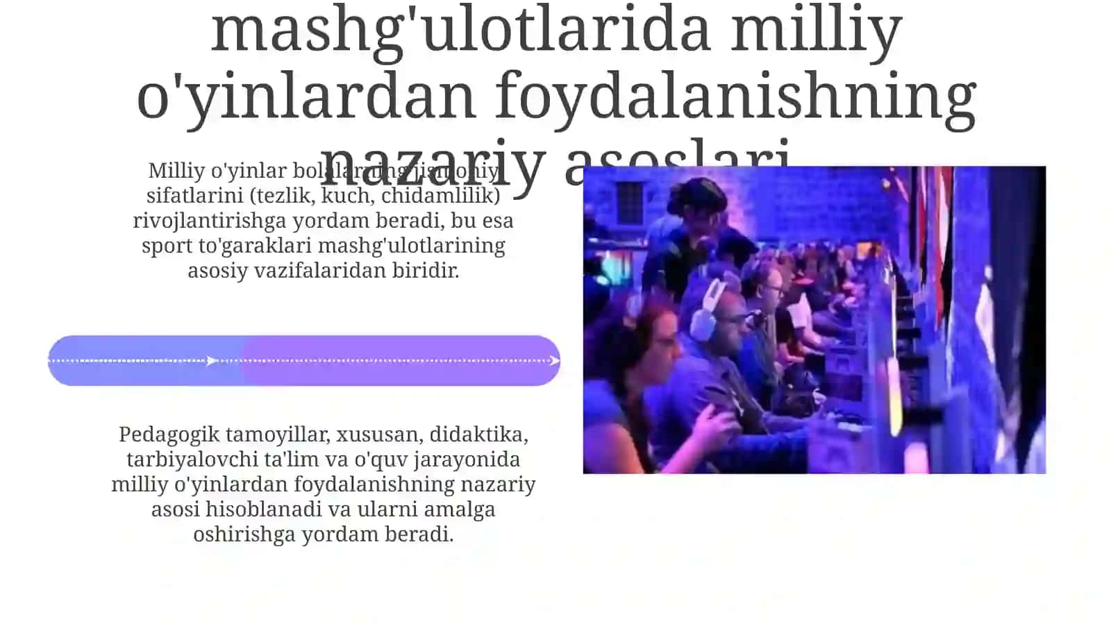 Sport toʻgarak va bayram tadbirlarni oʻtkazish jarayonida milliy harakati oʻyinlarni foydalanish 4