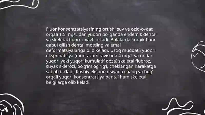 Biogen elementlar konstsentratsiyasi o'zgarishi bilan bo'g'liq endemik va kasb kasalliklari Nishonova Marjona 131-guruh 4