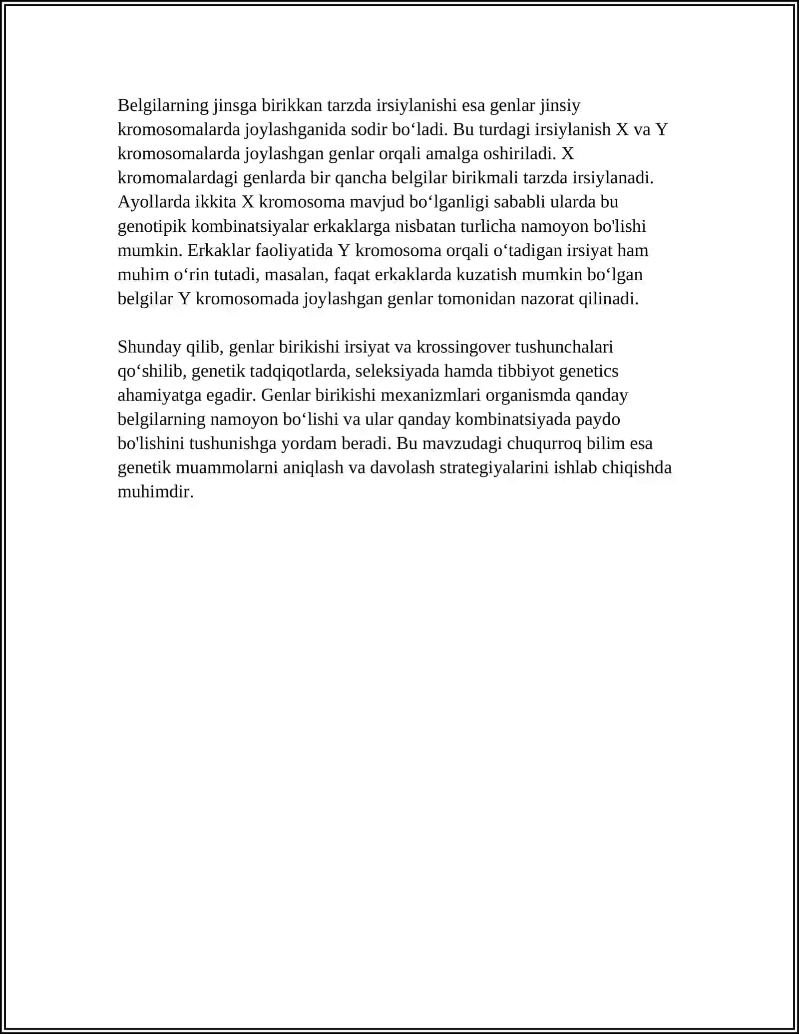 Irsiyatda genlar birikishi (linkage) tushunchasi va turlari 4