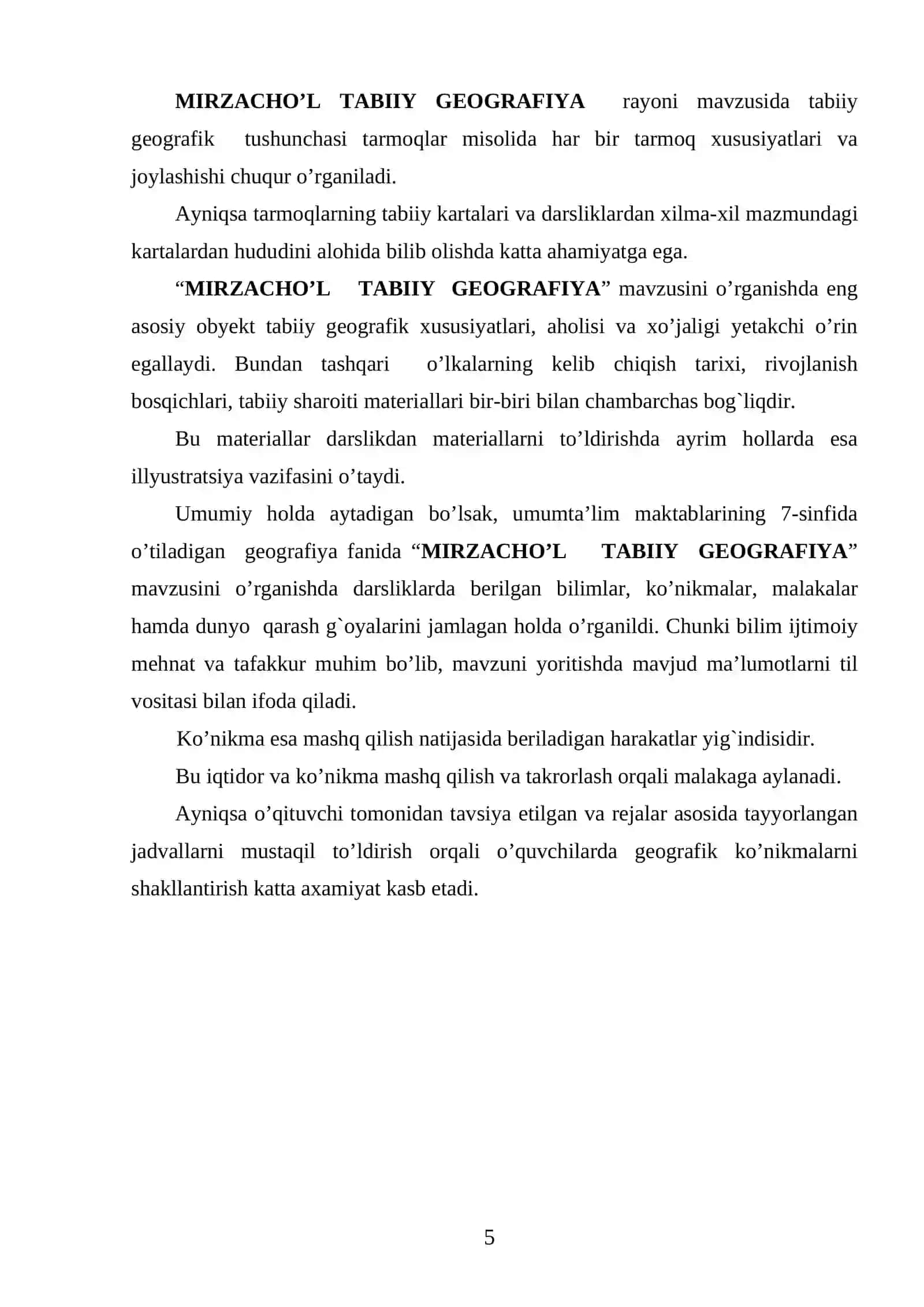 MIRZACHO’LNING MINTAQASINING TABIIY GEOGRAFIK XUSUSIYATLARI 4