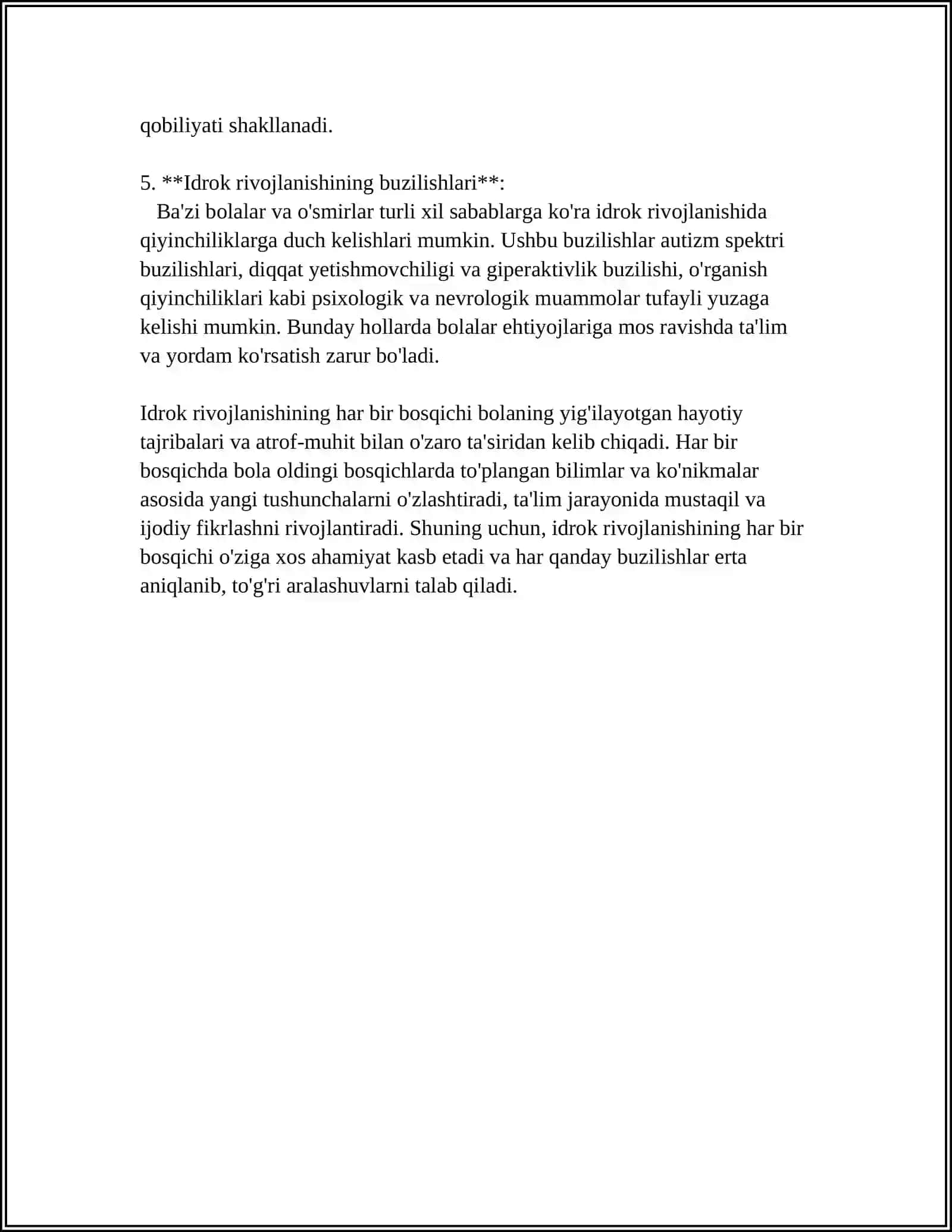 IDROK UNING BUZILISHLARI 4