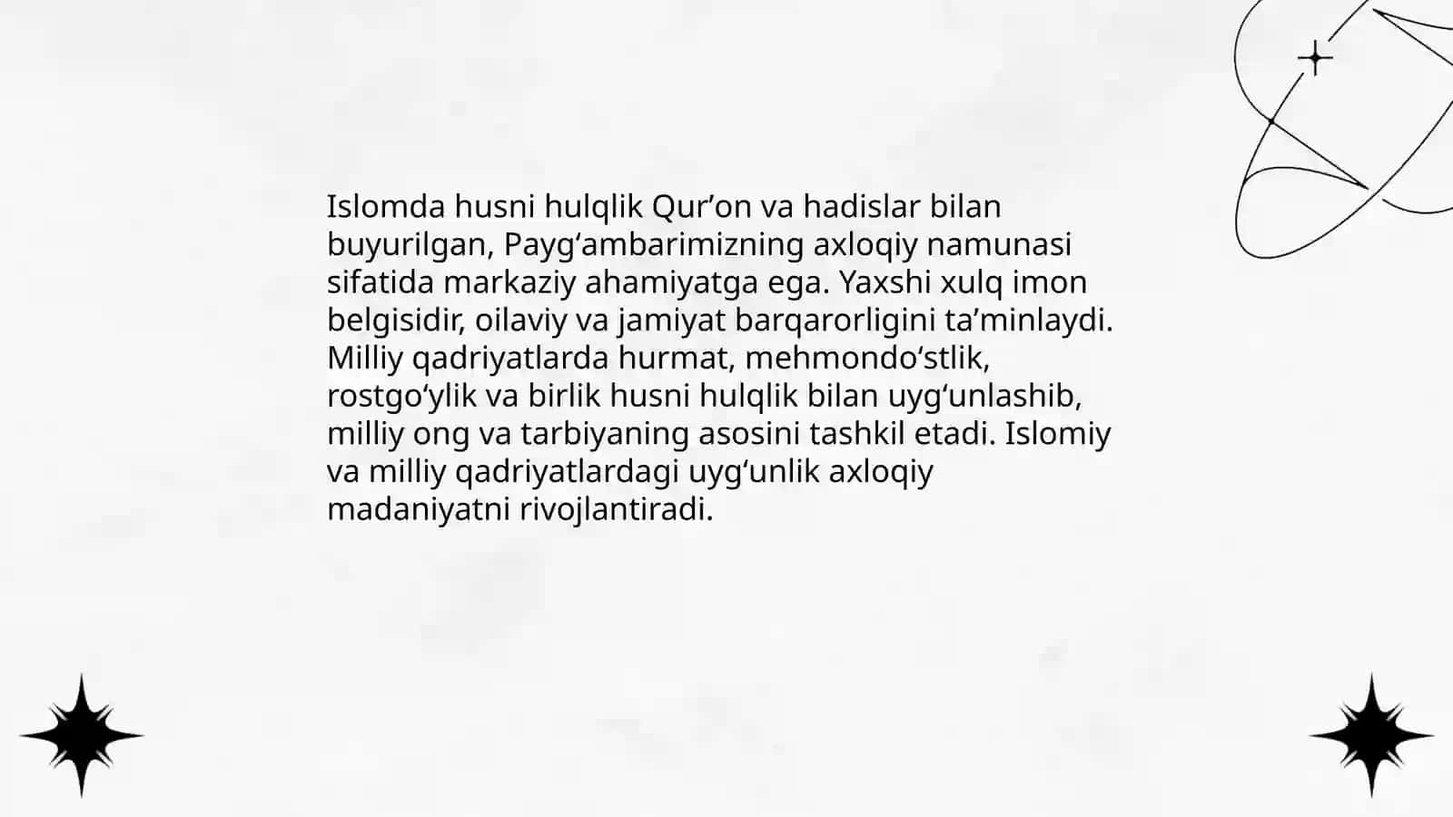 Husni hulqlik haqida 4