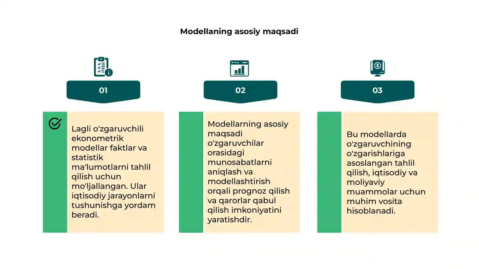 Lagli o'zgaruvchili ekonometrik modellar 4