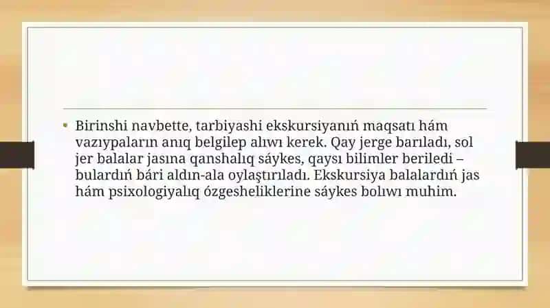 Tarbiyashinın' ekskursiyaga tayarligi 4