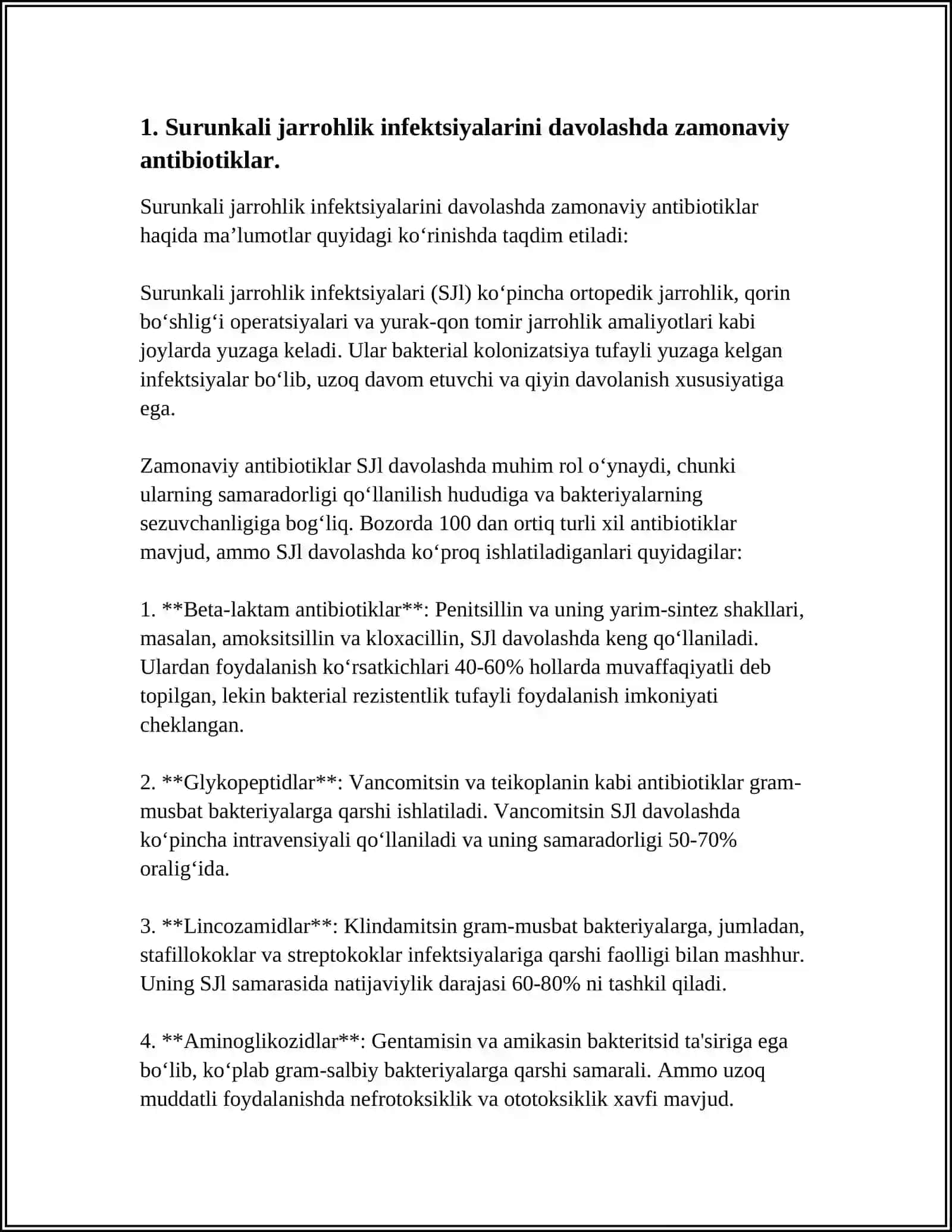SURUNKALI JARROHLIK INFEKTSIYANI DAVOLASHNING ZAMONAVIY USULLARI 4