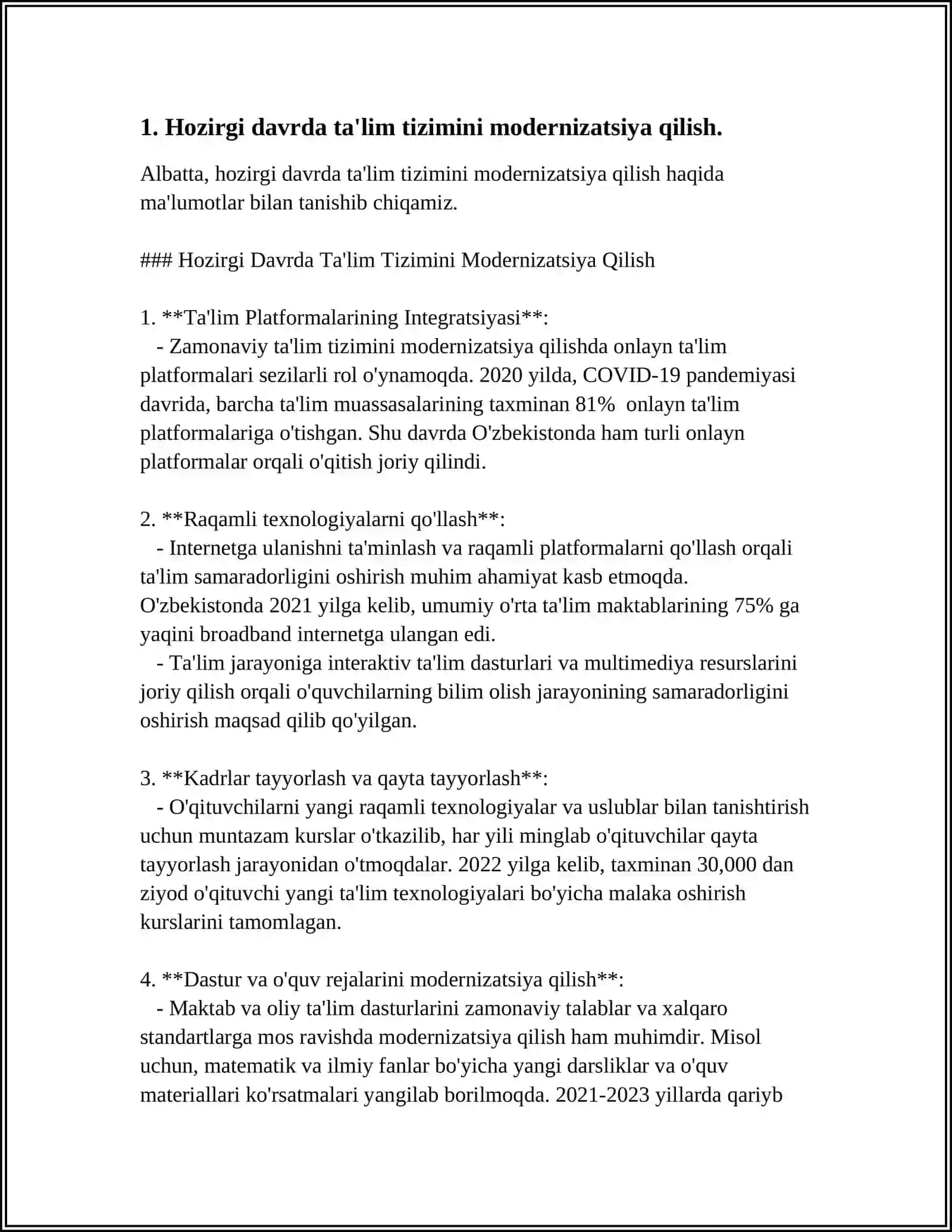 HOZIRGI DAVRDA JAHON MAMLAKATLARI TA'LIM TIZIMI VA PEDAGOGIKA FANI RIVOJI 4