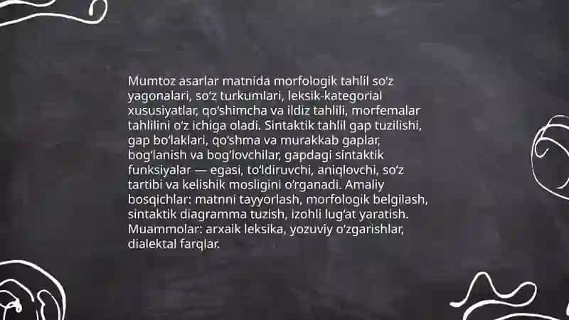 Mumtoz asarlar matni ustida ishlash 4
