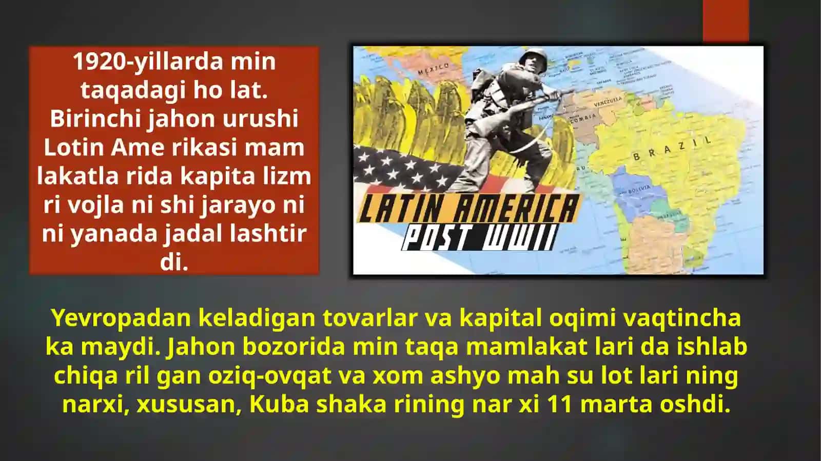 1918–1939-YILLARDA LOTIN AMERIKASI MAMLAKATLARI 4
