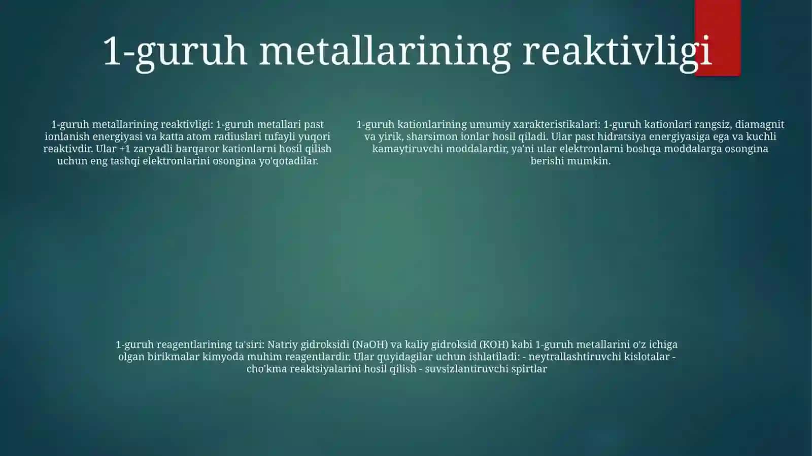 Guruh Kationlarining Umumiy Tavsifi Va Guruh Reagentining Ta'Siri 4
