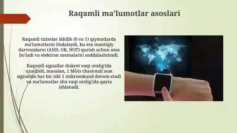Vaqtdagi raqamli maʼlumot(raqamli elektronika) 4