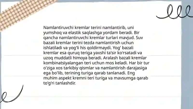 Quruq yuz parvarishi 4