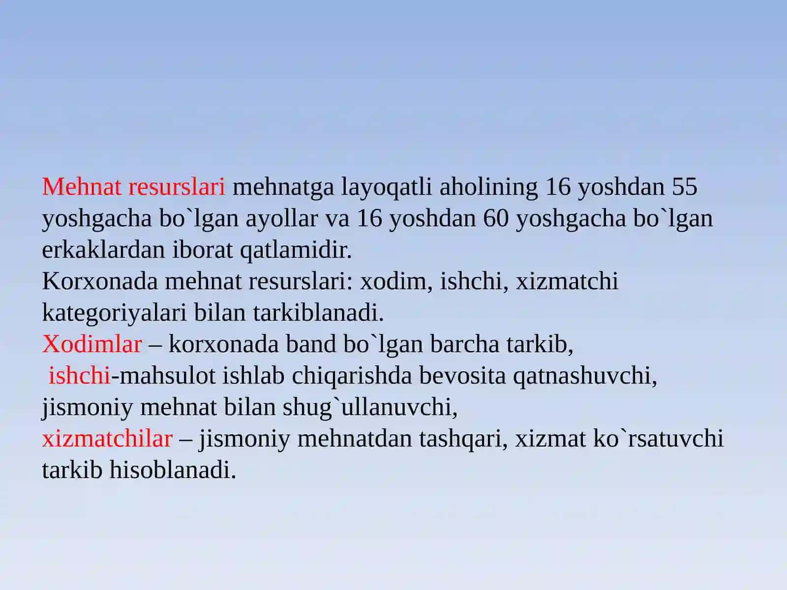 "IQTISODIY TAHLIL" FANIDAN TAQDIMOT 4