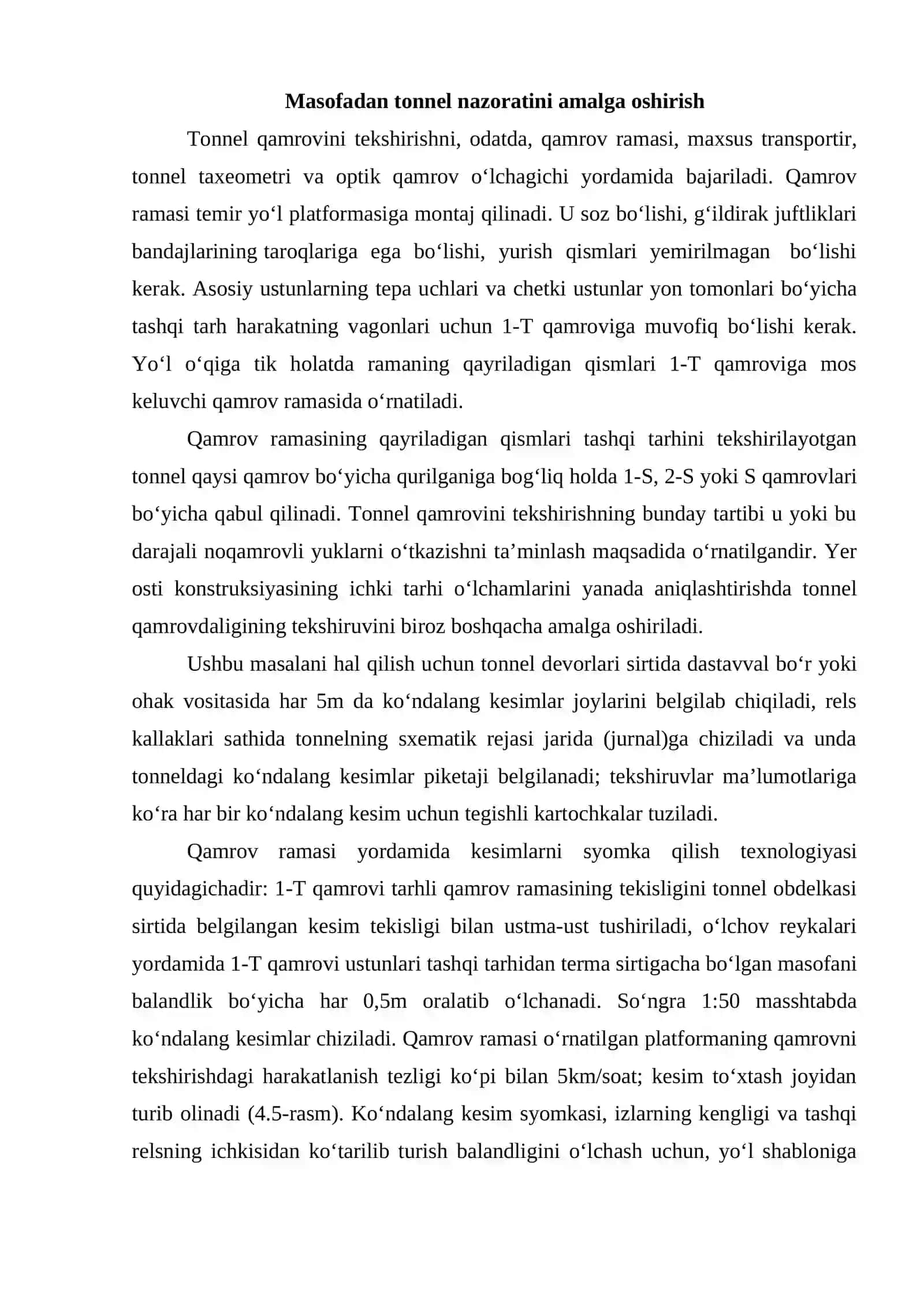 Tonnel inshootlari va uskunalarining texnik diagnostikasi 4