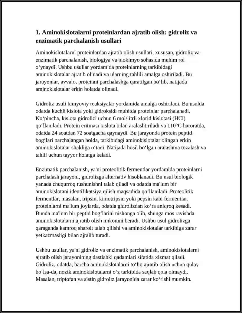 AMINOKISLOTALARNI AJRATIB OLISH VA IDENTIFIKATSIYALASH USULLARI 4