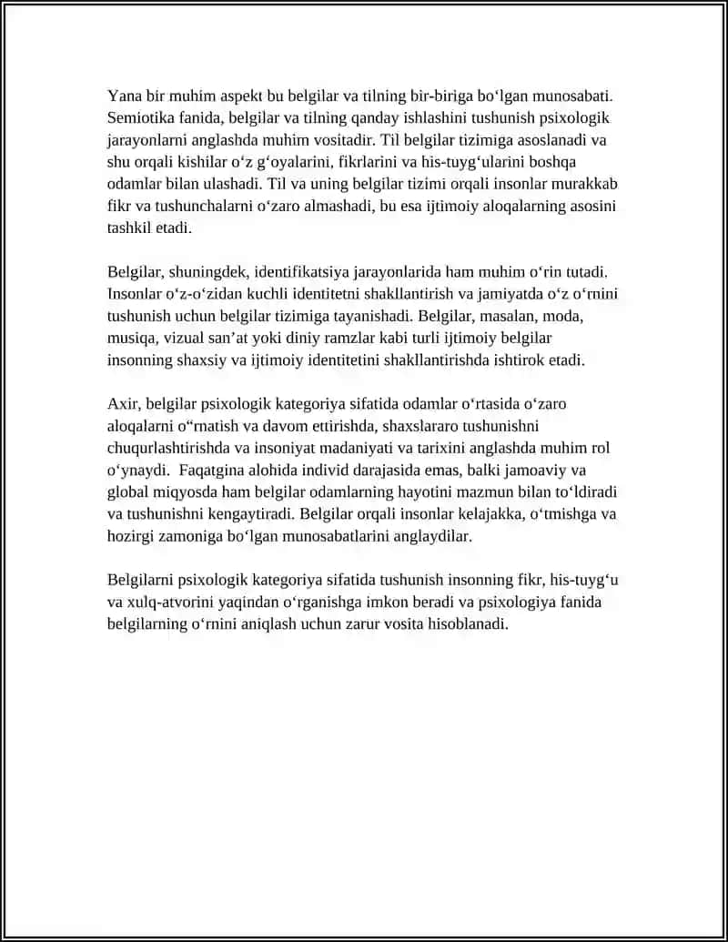 Belgilar psixologik kategoriya sifatida 4