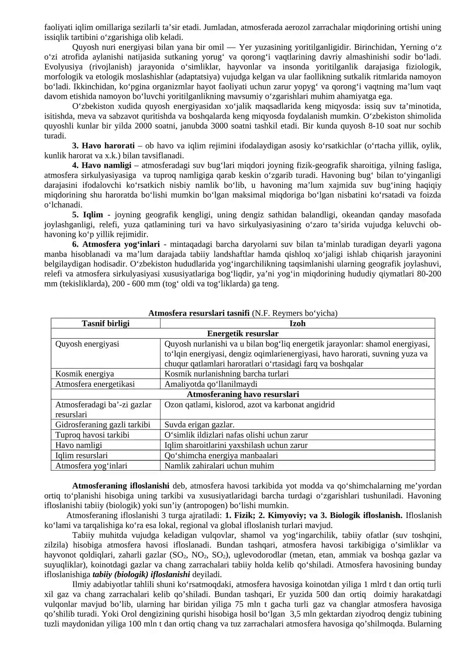 2-mavzu: Atmosfera resurslari va ularni muhofaza qilish 4
