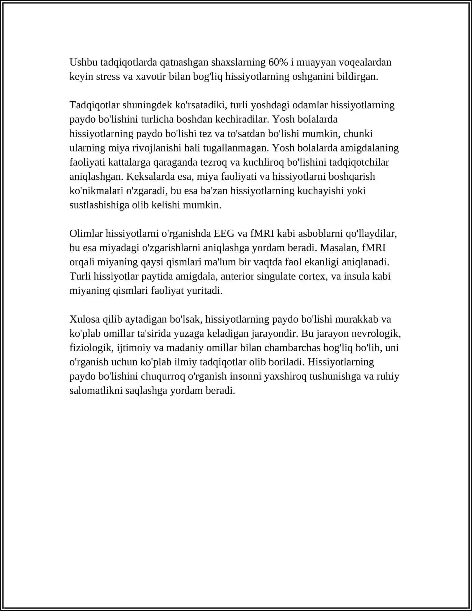 HISSIYOT HAQIDA TUSHUNCHA. HIS-TUYGʻULARINING VAZIFALARI 4