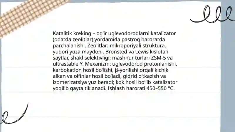 Termik va katalitik kreking 4