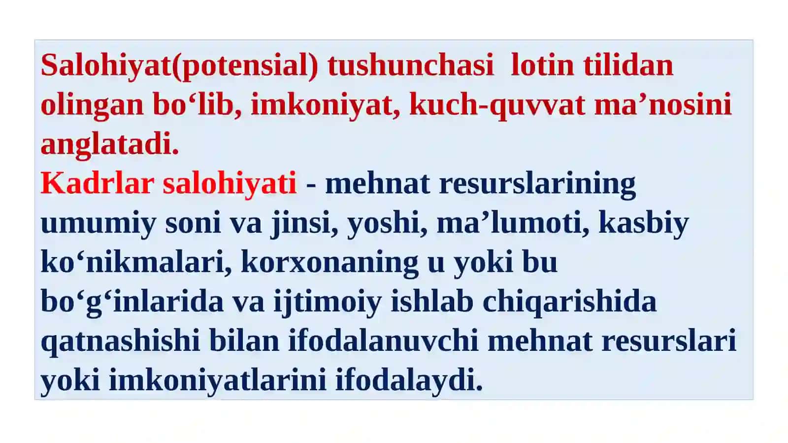 KORXONANING MEHNAT RESURSLARI 4