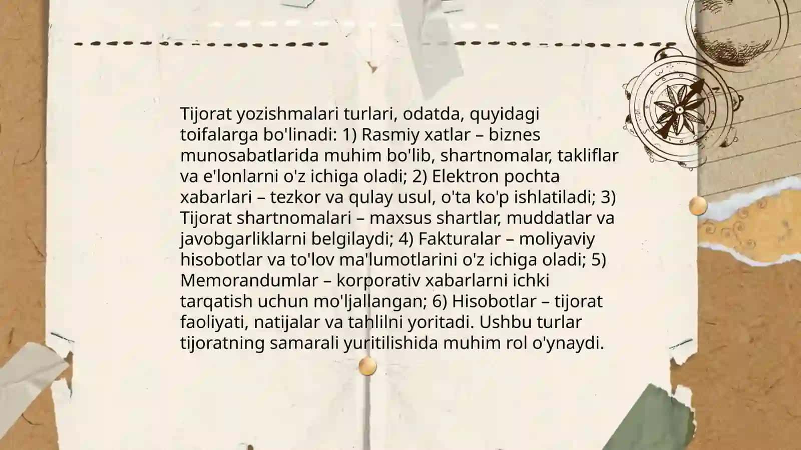 Diplomatik va tijorat yozishmalari mavzusida taqdimot tayyorlash 4