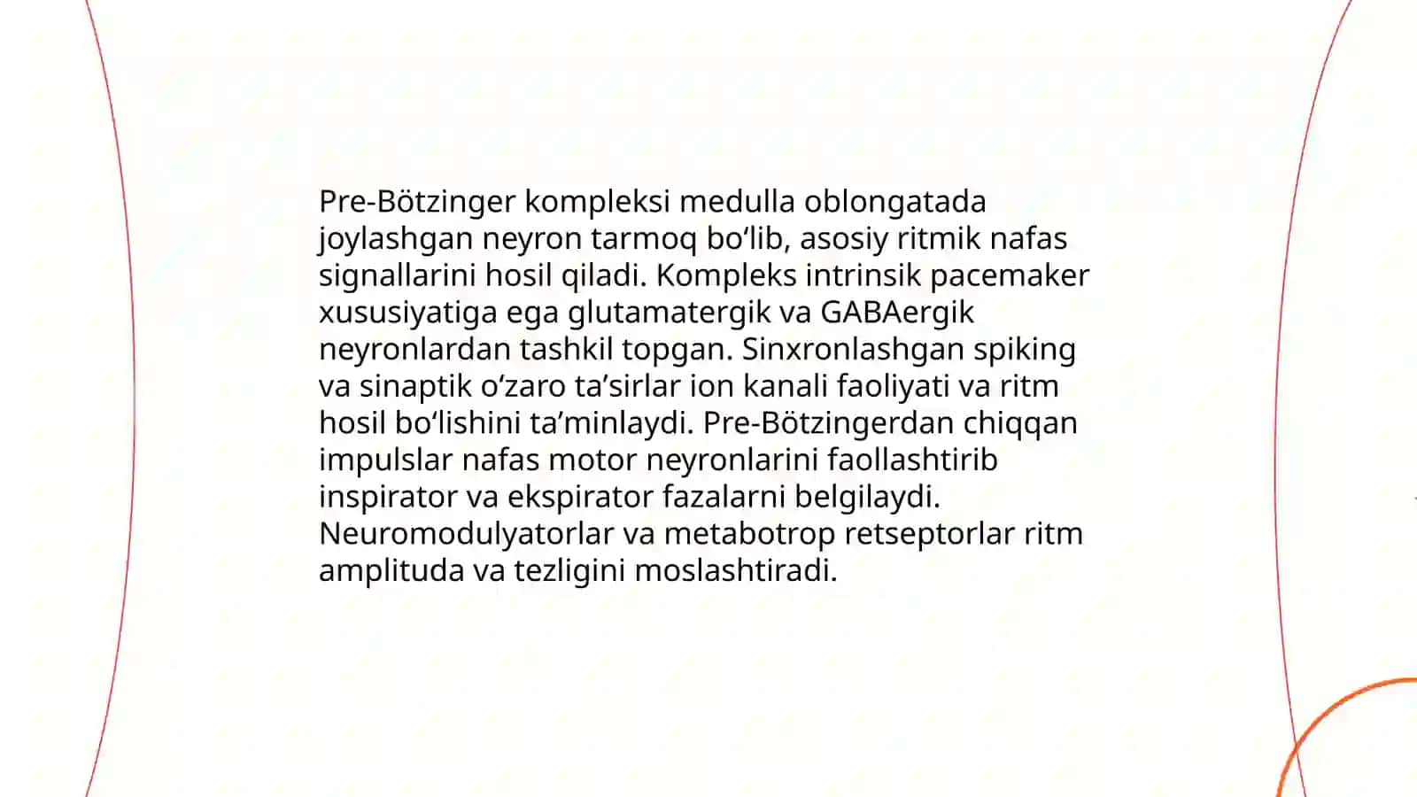 Nafasning boshqarilishi. To'qimalarda gaz almashinuvi 4