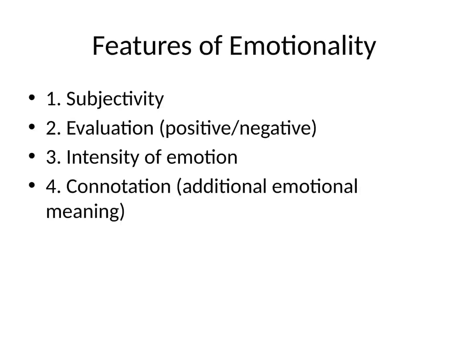 Emotionality as a Stylistic Category 4