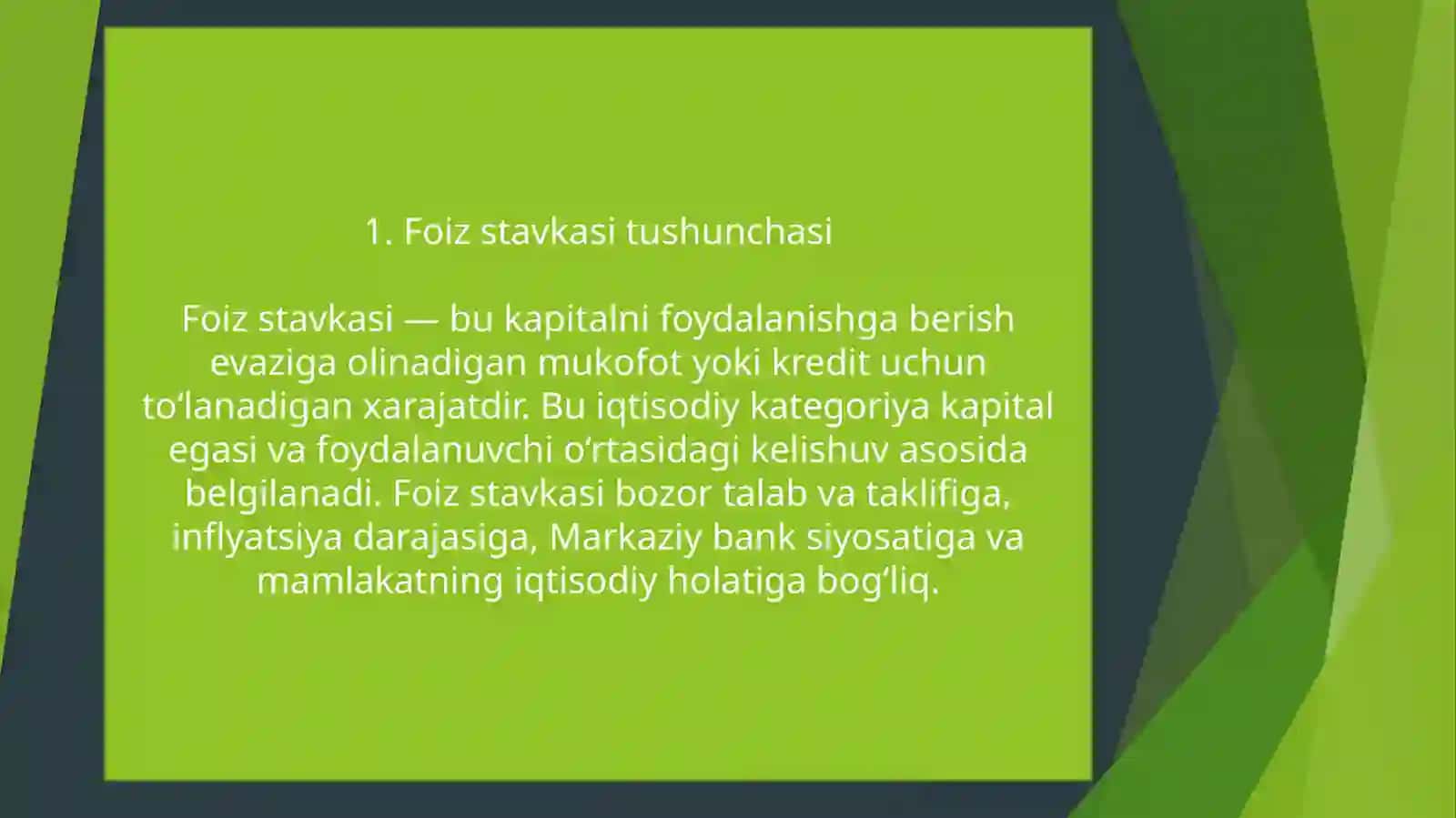 Foizstavkalar va ularning hisoblash usullari 4