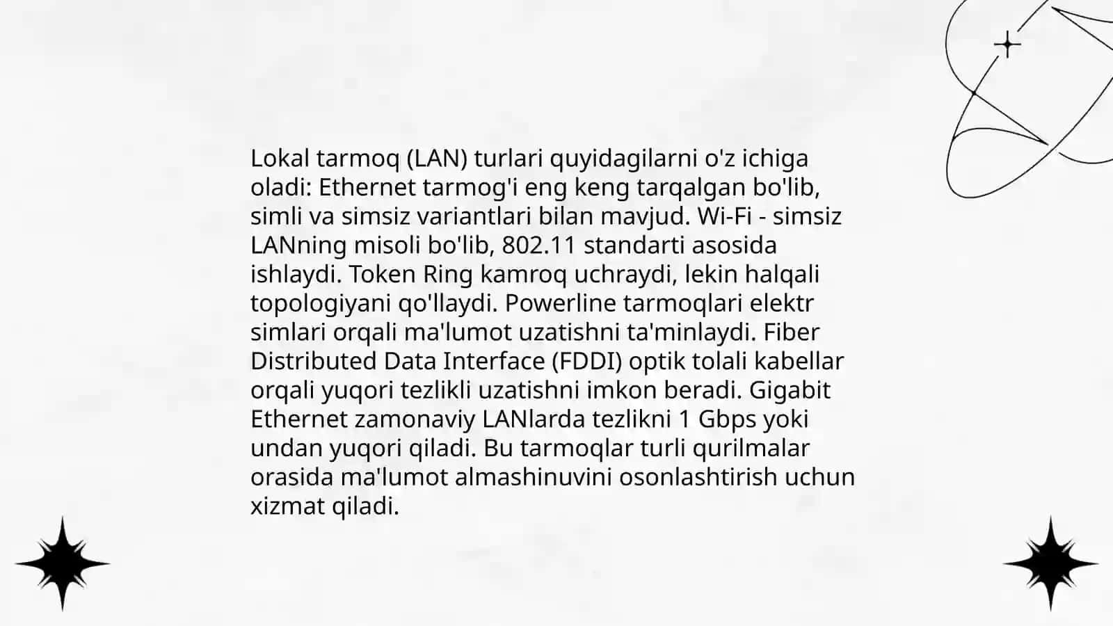 Tarmoq topologiyalari tushunchasi 4