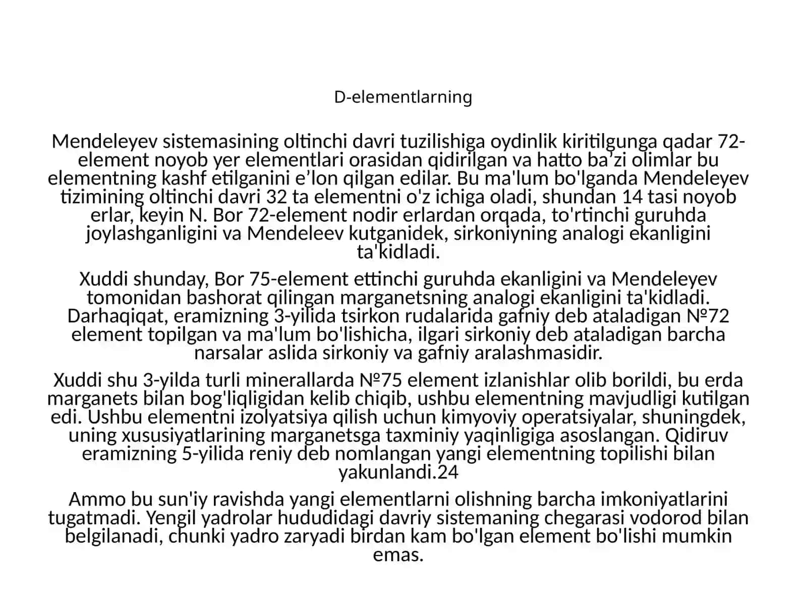 D-elementlarning izopoli, perokso va getropoli birikmalari va ularning xossalari 4