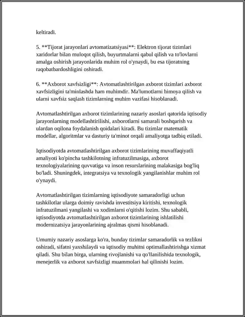 Iqtisodiyotda Avtomatlashtirilgan Axborot Tizimlari 4