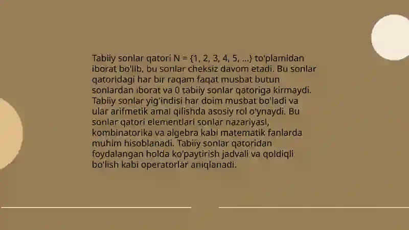 Tartib va sanoq natural sonlari 4